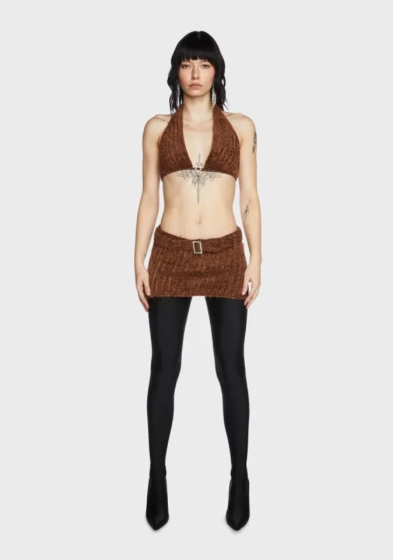 Mocha Ice Queen Skirt Set sold by Dolls Kill