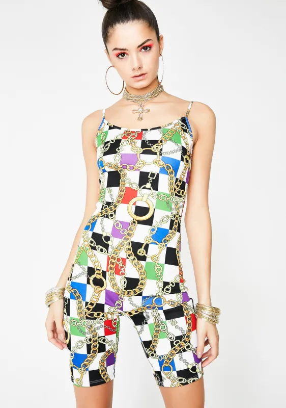 Mad Guap Checkered Catsuit sold by Dolls Kill