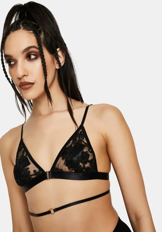 Black Cosmo Bralette sold by Dolls Kill