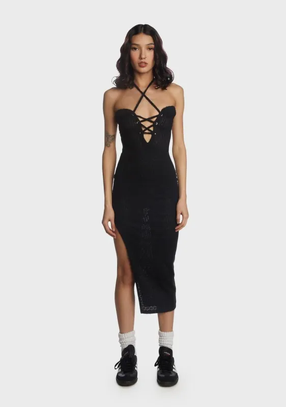 Seduction Designs Midi Dress sold by Dolls Kill
