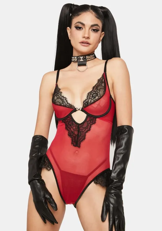 Pay With Compliments Sheer Teddy sold by Dolls Kill