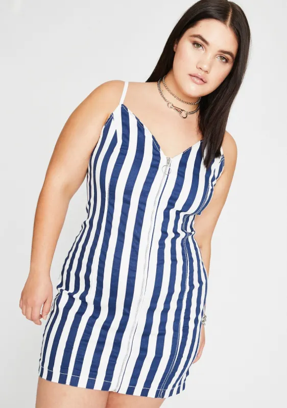Everyone Falls Stripe Dress made by Dolls Kill