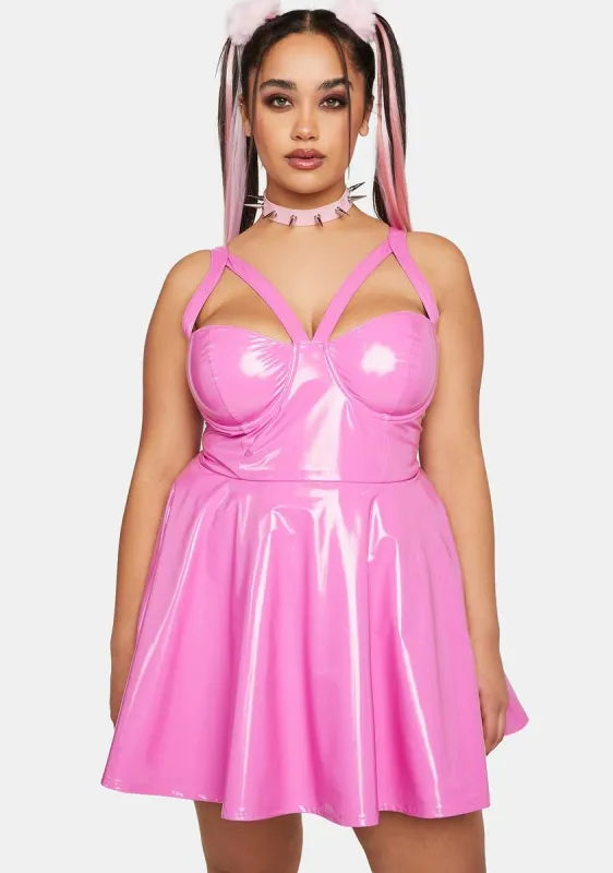 Plus Eye Candy Vinyl Dress sold by Dolls Kill