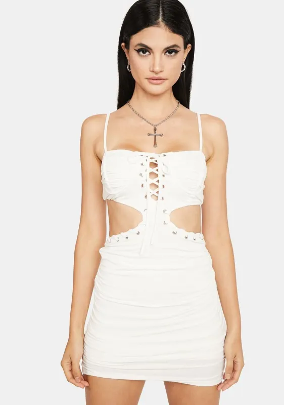 Bliss Dangerous Attitude Lace-Up Dress sold by Dolls Kill