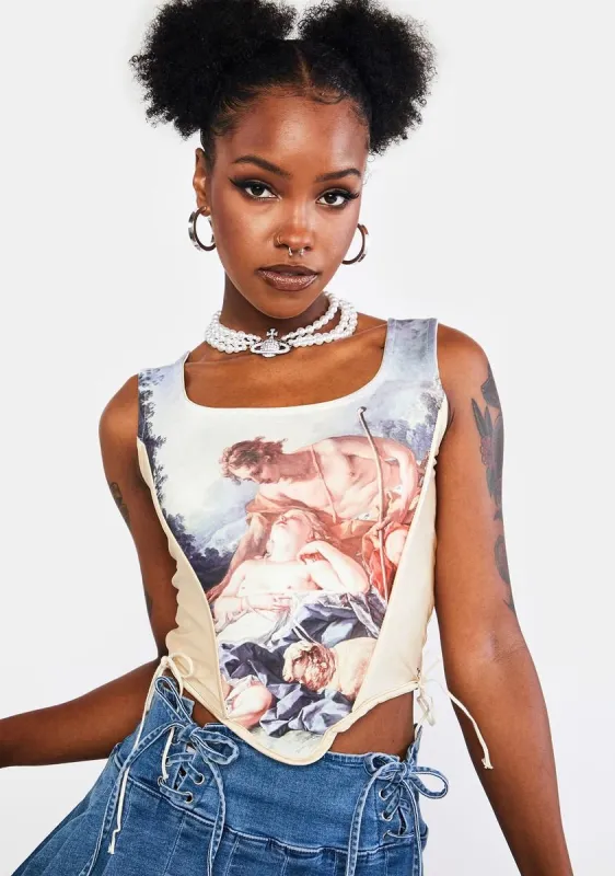 Renaissance Corset Crop Top sold by Dolls Kill