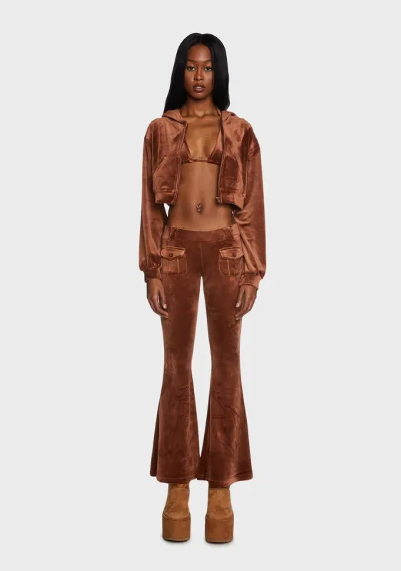 Cocoa Media Hottie Velour Tracksuit Set sold by Dolls Kill