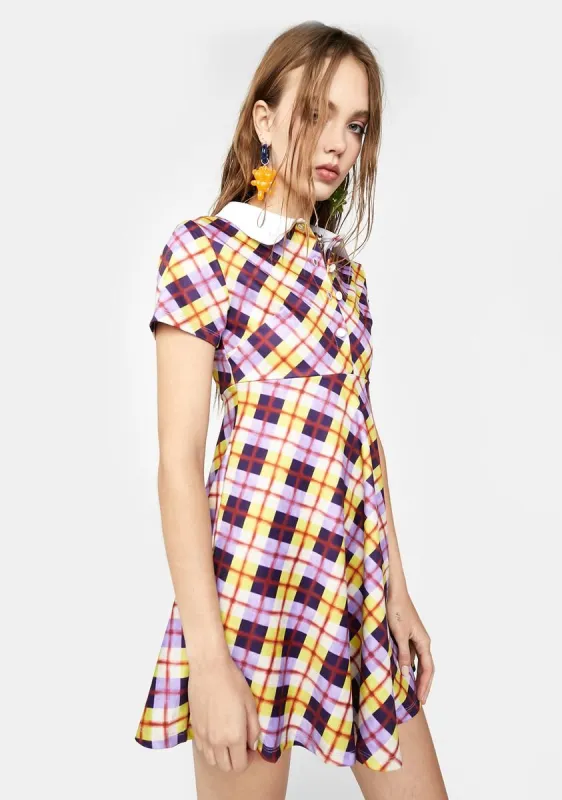 All Hail Me Plaid Babydoll Dress sold by Dolls Kill