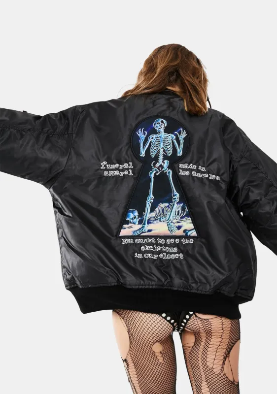Keyhole Graphic Bomber Jacket sold by Dolls Kill