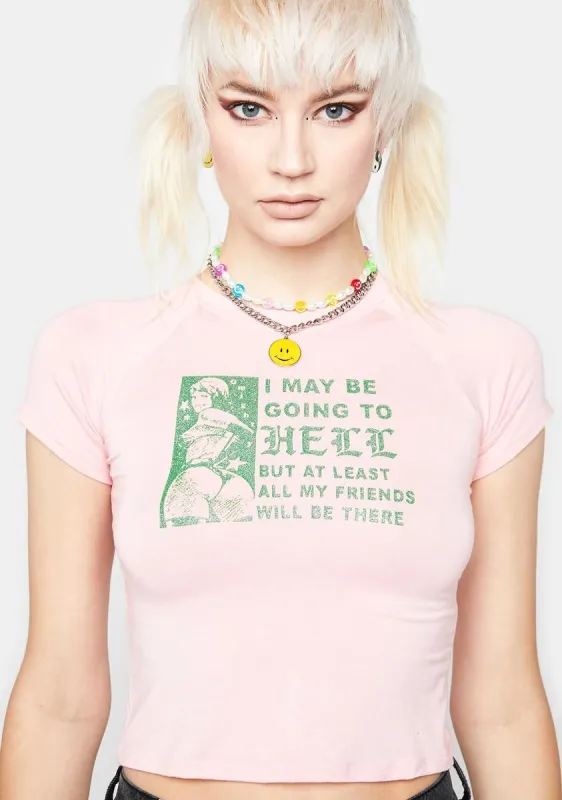 Hellbound Graphic Crop Tee sold by Dolls Kill