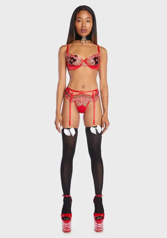 Sweet & Sticky 3 Piece Garter Set sold by Dolls Kill