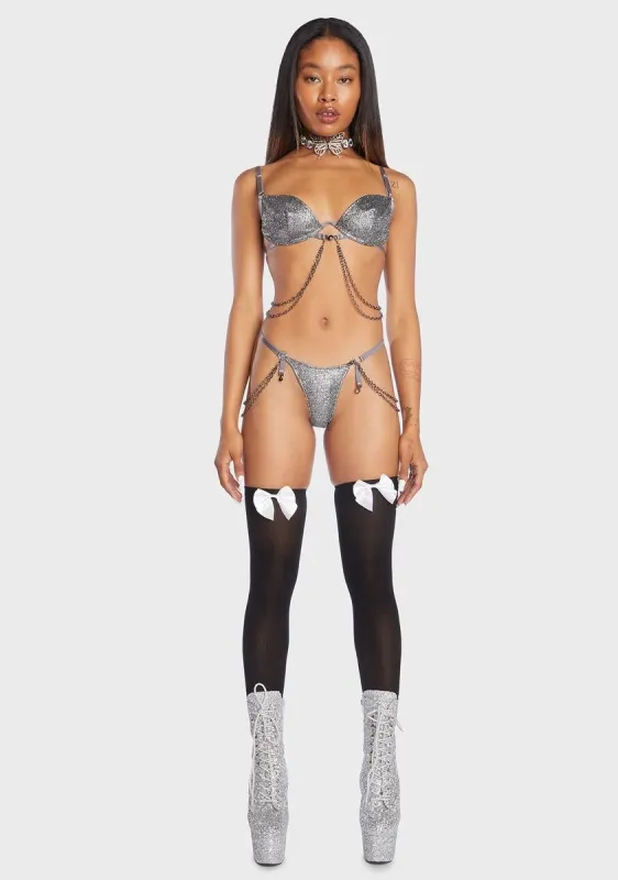 Glam Shimmer Two Piece Set sold by Dolls Kill