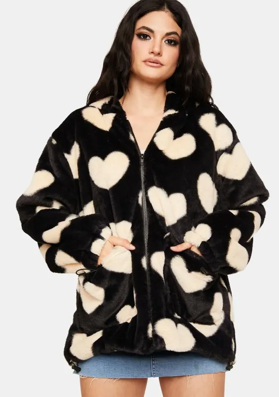 Wicked Cupid's Little Helper Fuzzy Jacket sold by Dolls Kill