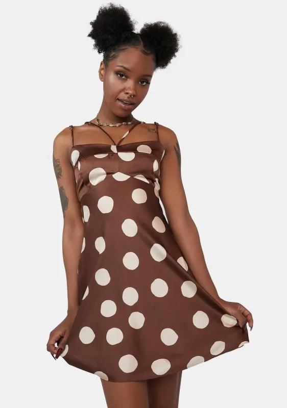 Go All Out Polka Dot Mini Dress sold by Dolls Kill