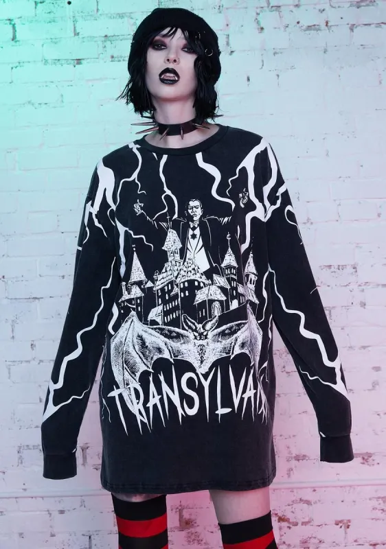 Ticket To Fly Long Sleeve Graphic Tee sold by Dolls Kill