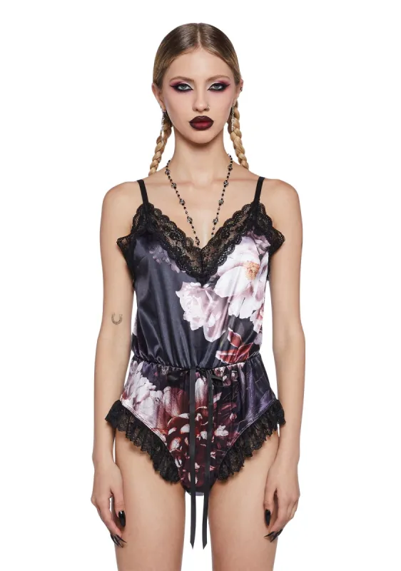 Basic Witchery Satin Teddy sold by Dolls Kill