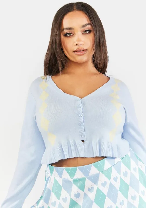 Plus Sky Morning Musings Argyle Sweater sold by Dolls Kill