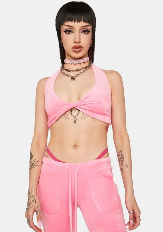 Blush Billboard Beauty Velour Set sold by Dolls Kill