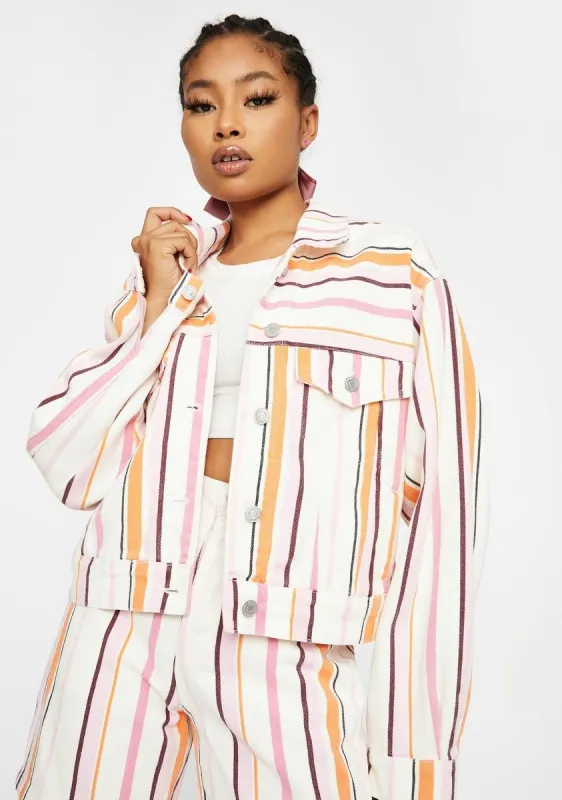 Carnival Kiss Striped Jacket sold by Dolls Kill