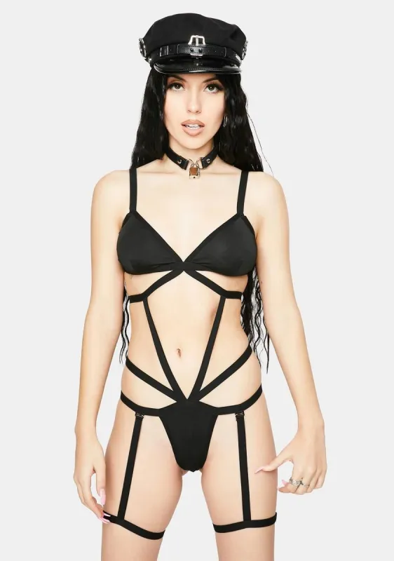 Stole Ur Girl Strappy Lingerie Set sold by Dolls Kill