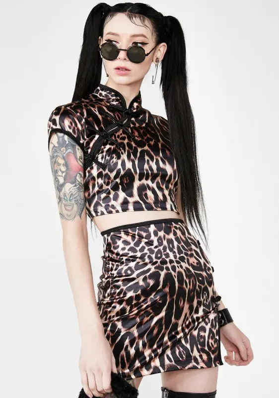 Jakina Leopard Top sold by Dolls Kill