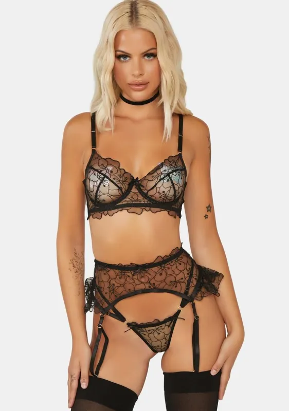 Sleepless Sleepover Sheer Lingerie Set sold by Dolls Kill