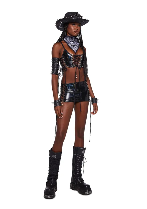 Never Hesitate Lace Up Dress sold by Dolls Kill