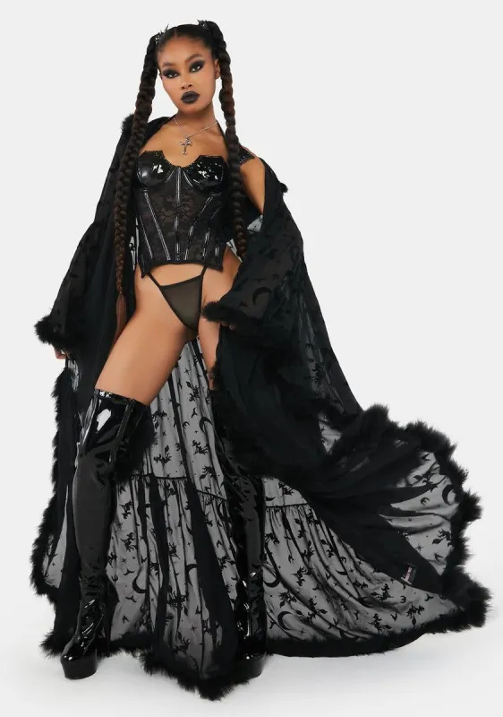 Witch You Were Here Marabou Robe sold by Dolls Kill