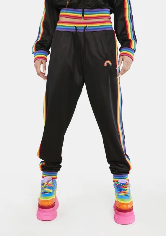 Get Funky Striped Track Pants sold by Dolls Kill