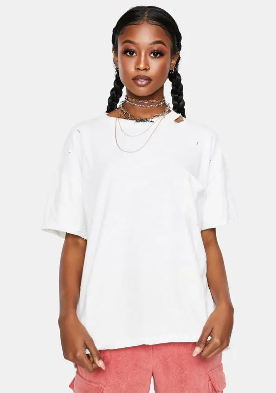 White Rubi Tee sold by Dolls Kill