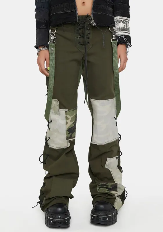 Denim Patchwork Jeans sold by Dolls Kill