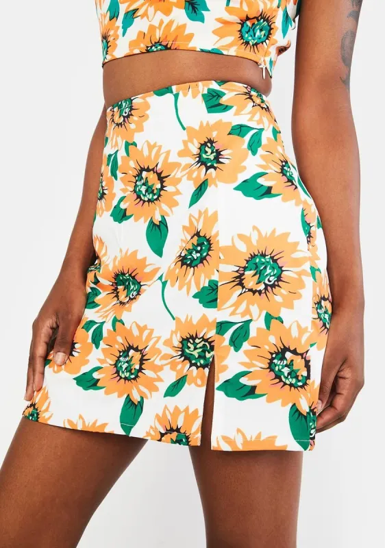 Kaya Sunflower Skirt sold by Dolls Kill