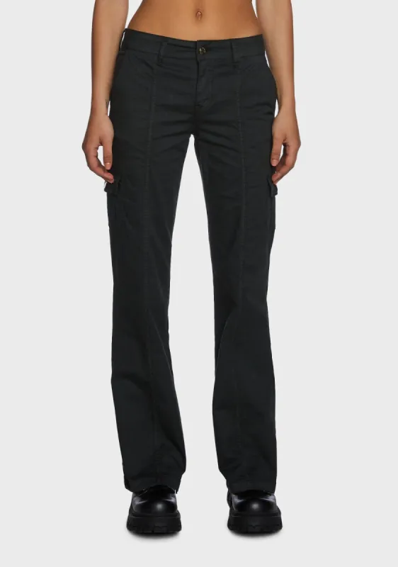 Eve Y2K Cargo Pants - Black sold by Dolls Kill