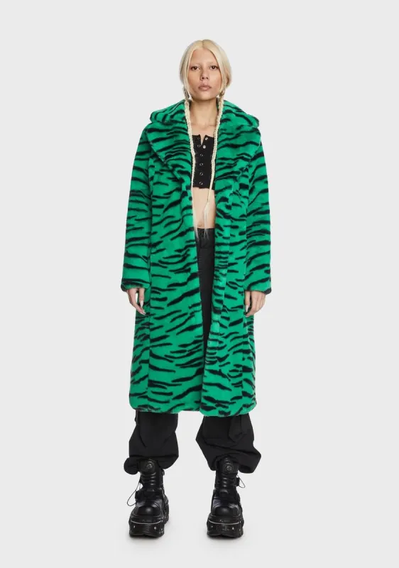 Tiger Kai Faux Fur Coat sold by Dolls Kill
