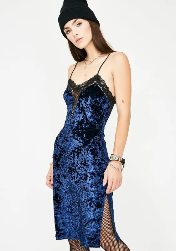 Shut Up Kiss Me Velvet Dress sold by Dolls Kill