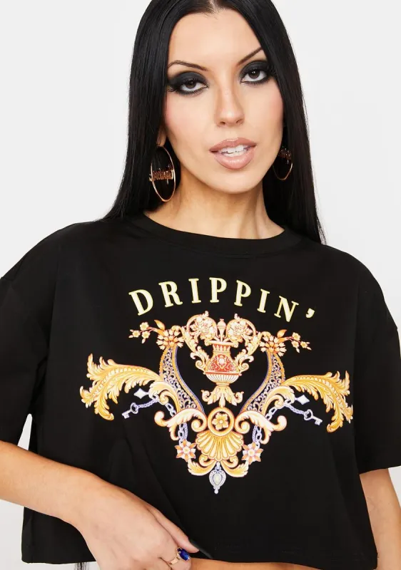 Life Of Luxury Cropped Tee sold by Dolls Kill