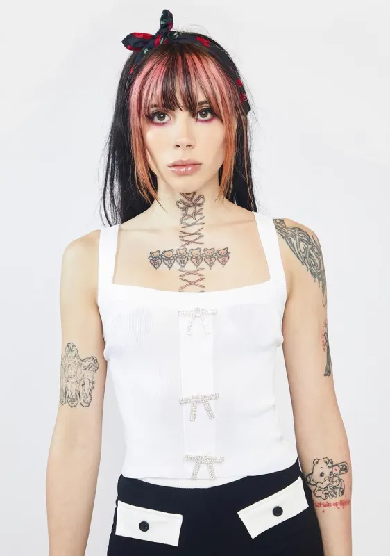 Pure Perfect Princess Knit Tank sold by Dolls Kill