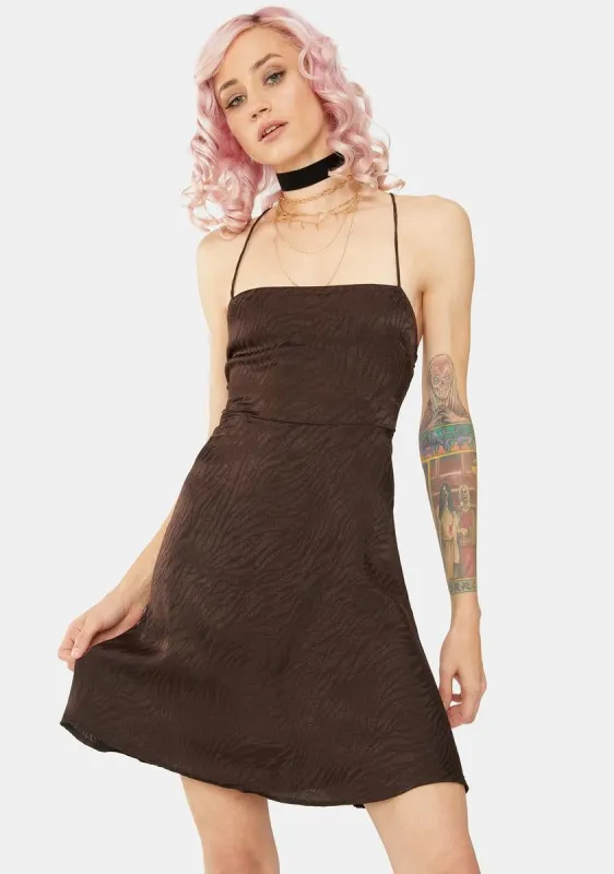 Brown Zebra Enif Mini Dress sold by Dolls Kill