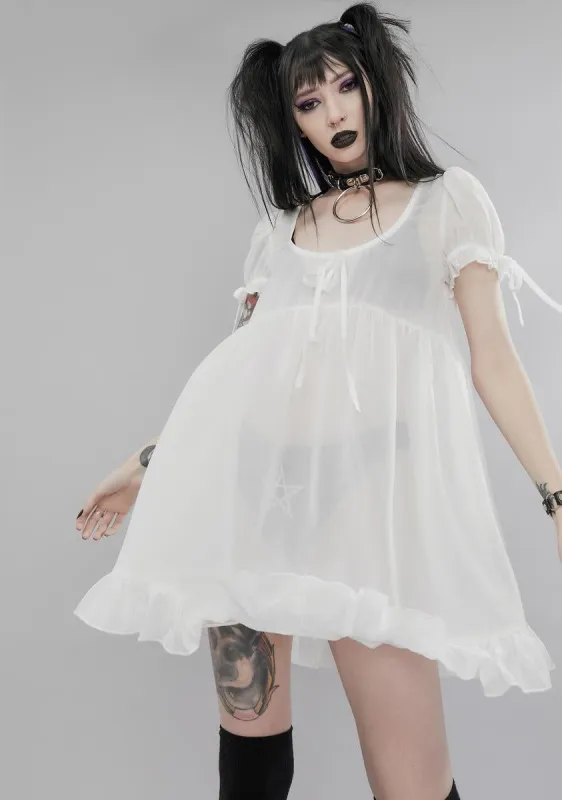 Wayward Romance Chiffon Babydoll Dress sold by Dolls Kill
