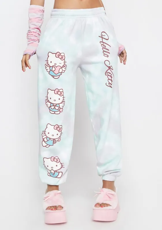 Hello Kitty Angel Tie Dye Joggers sold by Dolls Kill