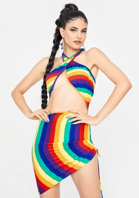 Little Louder Now Halter Mini Dress sold by Dolls Kill