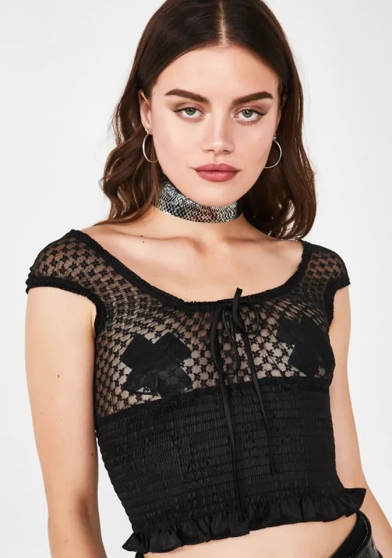 Irresistibly Yours Crop Top sold by Dolls Kill