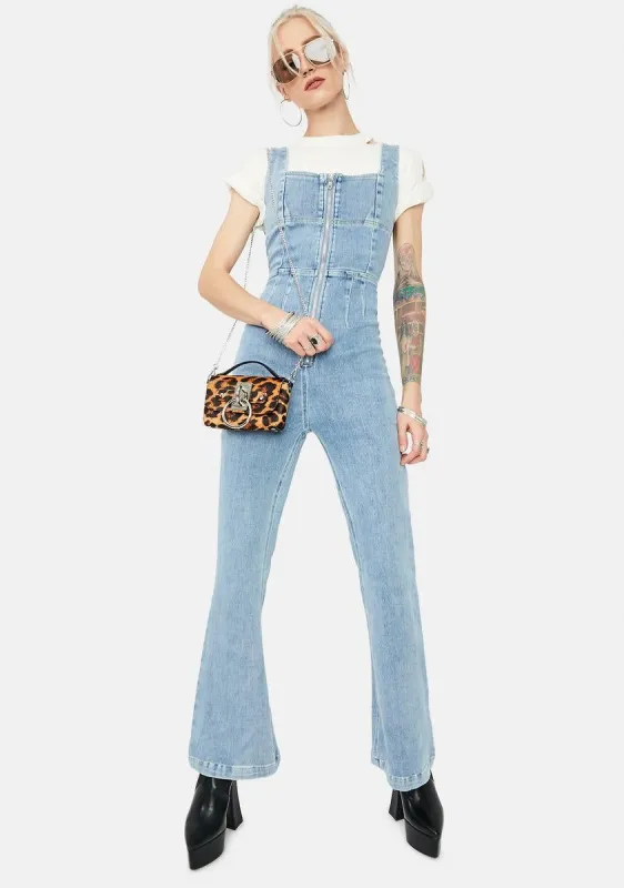 Tweet N Delete Denim Jumpsuit sold by Dolls Kill