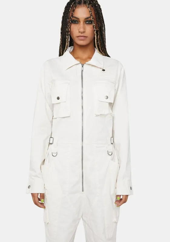 Compression Unisex Cargo Jumpsuit sold by Dolls Kill