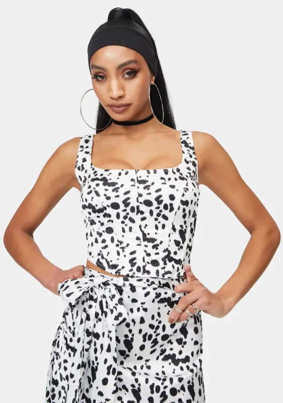 Dalmatian Print Corset Top sold by Dolls Kill