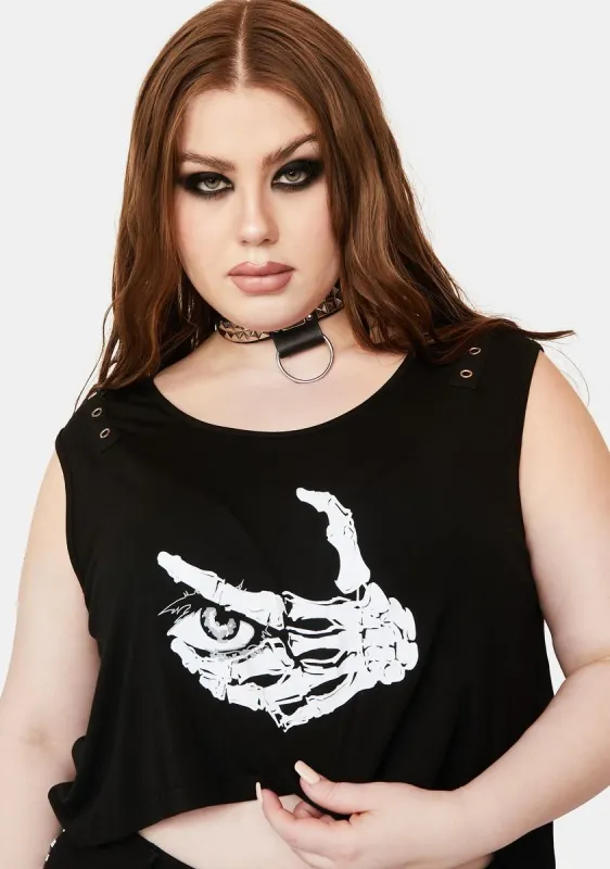 Plus Peek A Boo Graphic Tank sold by Dolls Kill