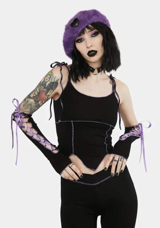 Dark Trance Tank And Gloves Set sold by Dolls Kill