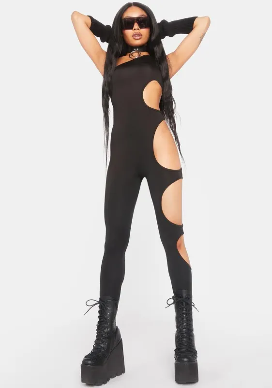 Dark Beats Cut-Out Jumpsuit sold by Dolls Kill