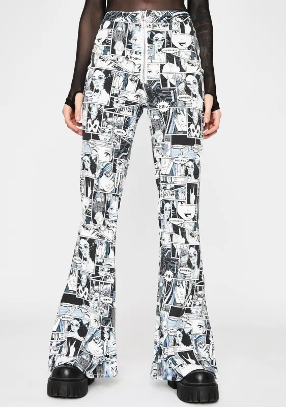 Misfit Memoirs Flared Pants sold by Dolls Kill