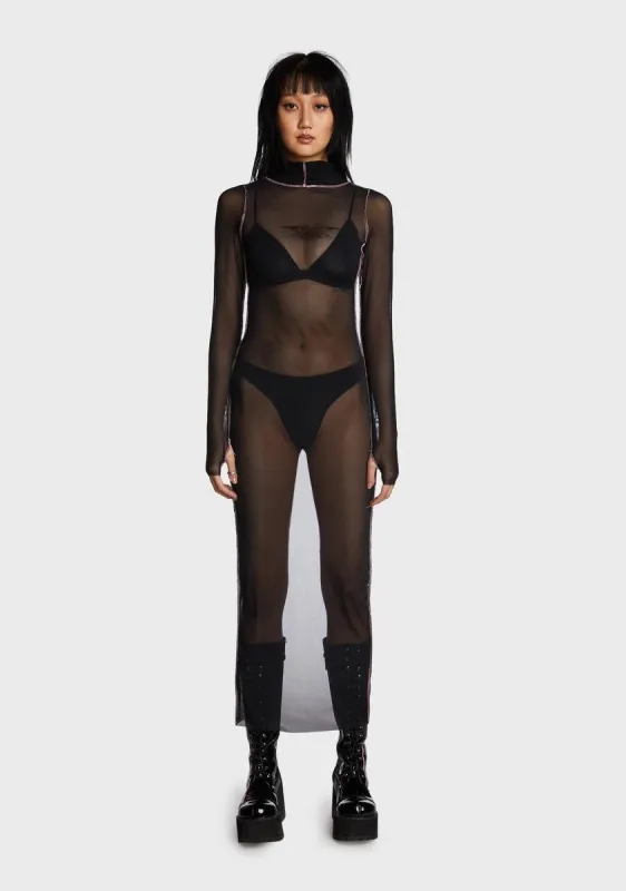 Selena Sheer Maxi Dress sold by Dolls Kill