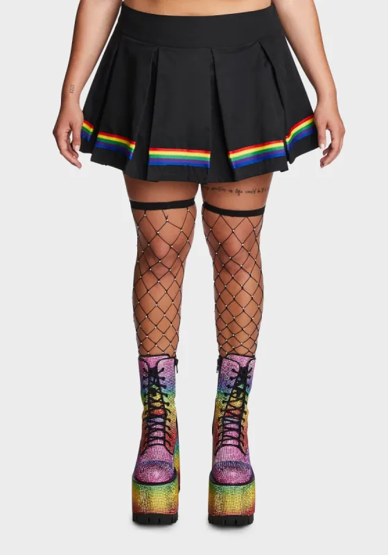 Plus Strutting By Life Pleated Skirt sold by Dolls Kill